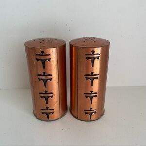 VNTG MCM Copper Salt and Pepper Shakers